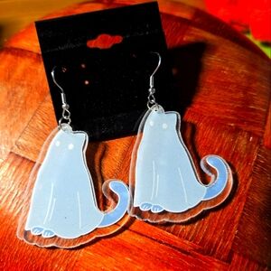 Cat Ghost Earrings